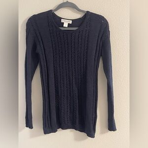 Christopher & Banks Dark Blue Knit Top